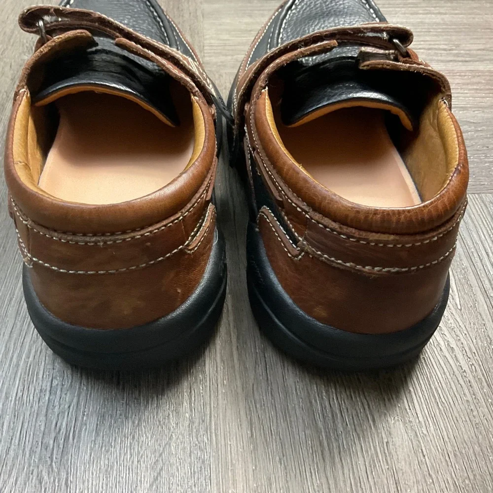Dr Comfort Mike‎ 8660 Orthopedic Leather Boat Shoes Mens 10.5 M Brown Black